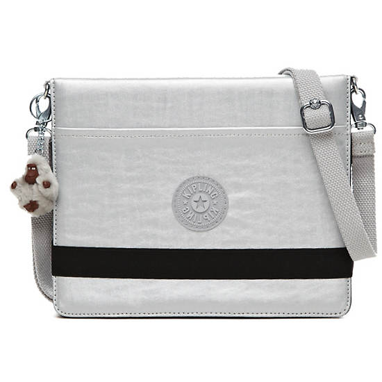 NEW DIGI TOUCH BAG,Silver Metallic,large