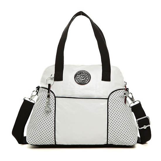 Pahneiro Perforated Bag,Alabaster,large