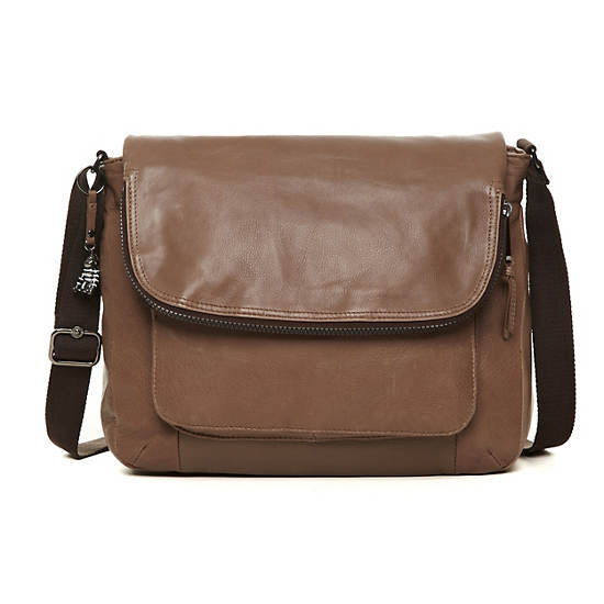 Garan Leather Handbag,Mink Brown,large