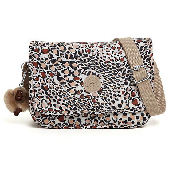 Louiza Print Crossbody Bag,Leopard Prin,large