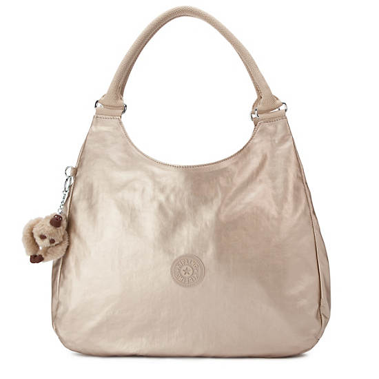 Bagsational Metallic Handbag,Toasty Gold,large