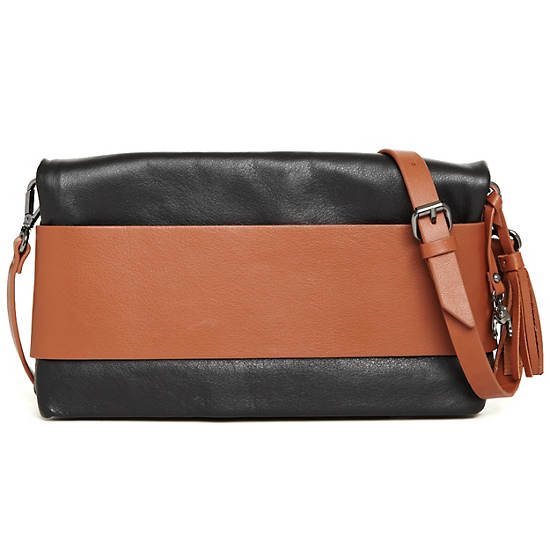 Helena Leather Clutch,Geo Print Mix,large