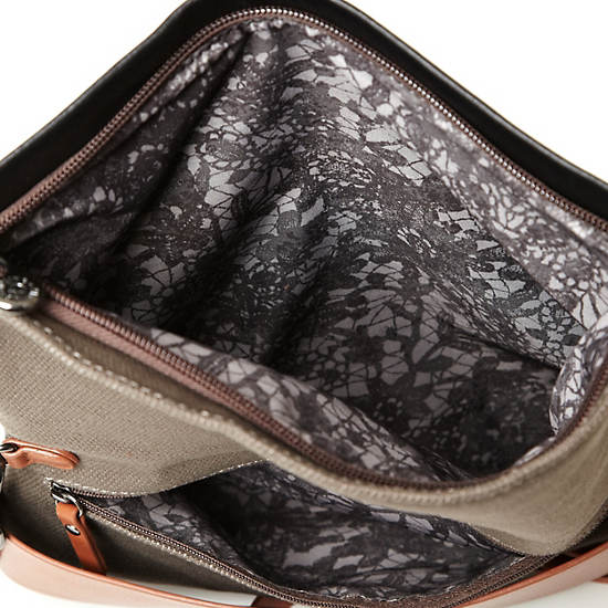 Helena Leather Clutch,Geo Print Mix,large
