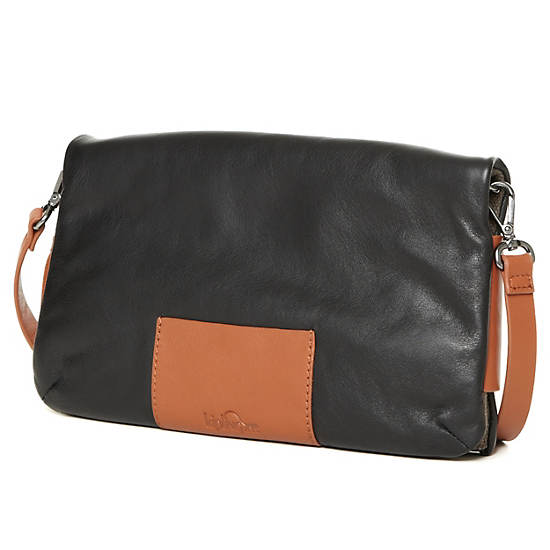 Helena Leather Clutch,Geo Print Mix,large