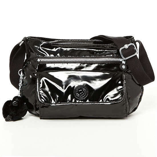 Syro Crossbody Bag,Black Patent,large