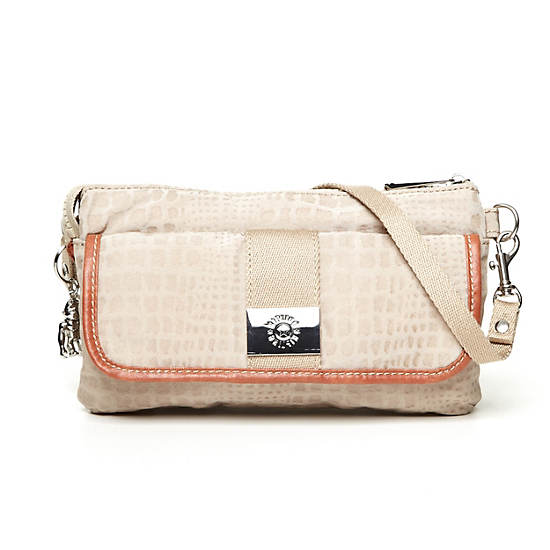 Vecka Wallet,Metallic Pewter Croc,large