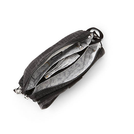 Vecka Wallet,Metallic Pewter Croc,large