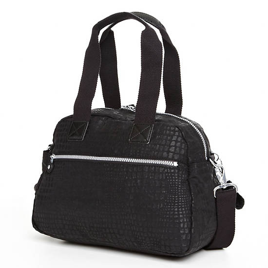 Defea Handbag,Black Pink Sherbert Combo,large