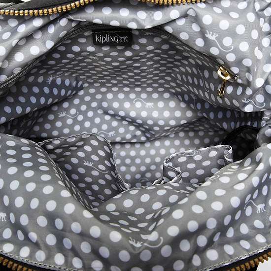 Maddie Handbag,Black Gold Mix,large