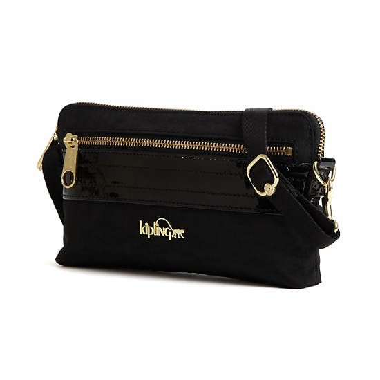 Iani Crossbody Bag,Black Patent Combo,large