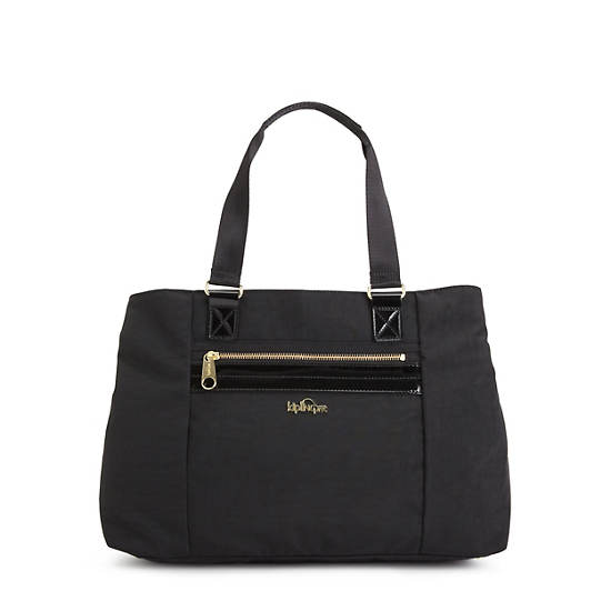 Kellyn Handbag,Black Patent Combo,large