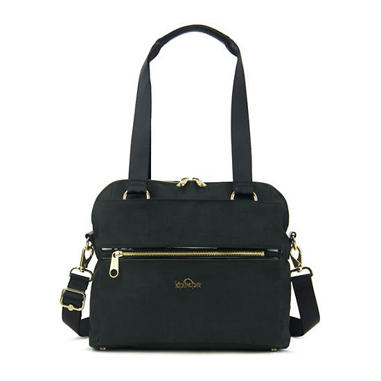 Catelyn Handbag,Black Crosshatch,large
