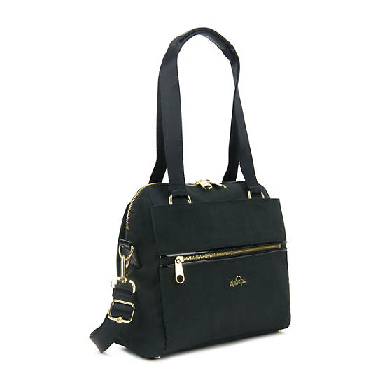 Catelyn Handbag,Black Crosshatch,large