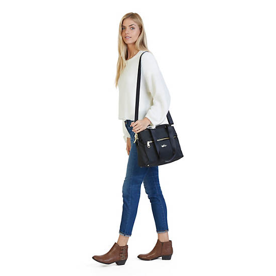Catelyn Handbag,Black Crosshatch,large