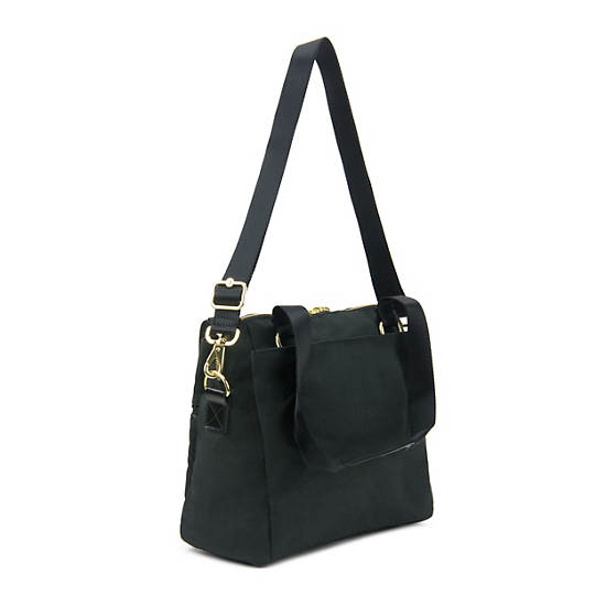 Catelyn Handbag,Black Crosshatch,large