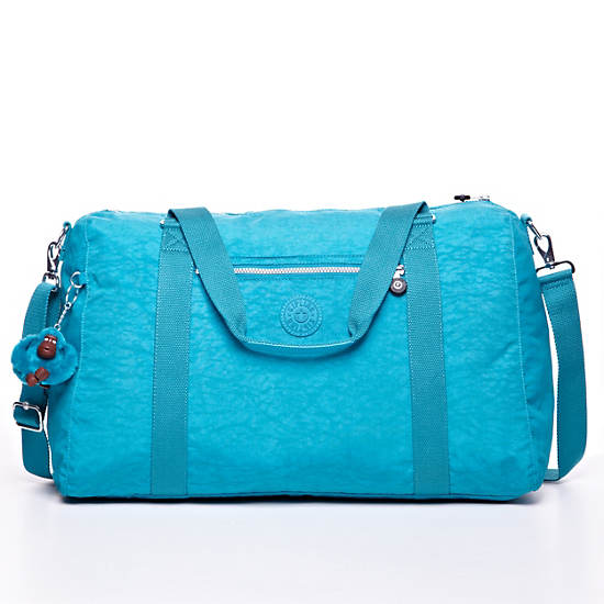 Itska Solid Duffle Bag,Turq Blue,large