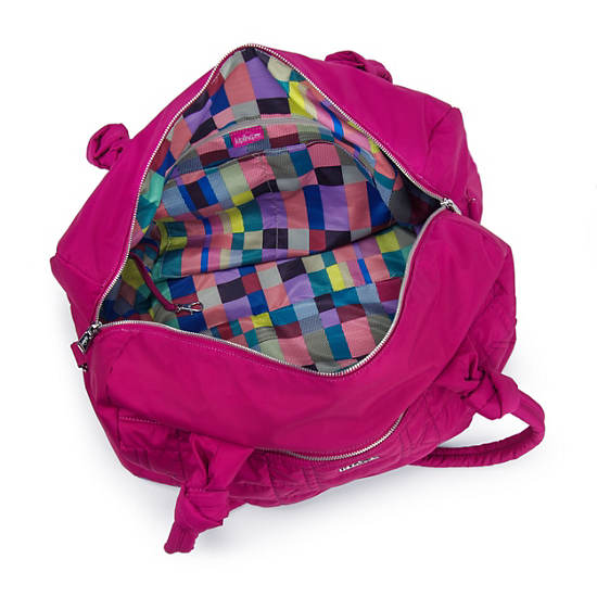 Val XL Quilted Duffle,Spring Red,large