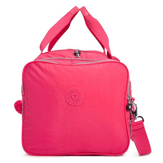 FLONA FOLDABLE DUFFLE BAG,Vibrant Pink,large