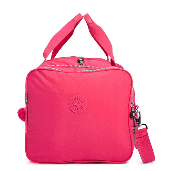FLONA FOLDABLE DUFFLE BAG,Vibrant Pink,large