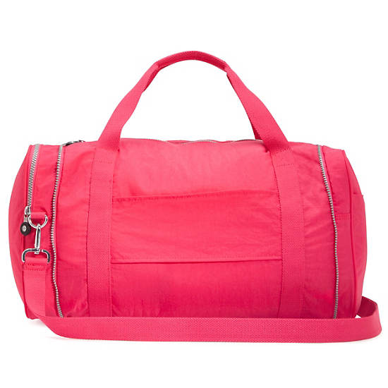 FLONA FOLDABLE DUFFLE BAG,Vibrant Pink,large
