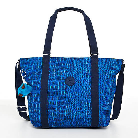 Adara Medium Tote,Skyler Blu Croc,large