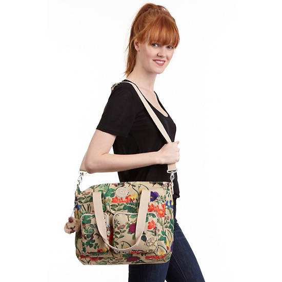 SADY PRINTED TOTE BAG,Frond Neutral,large