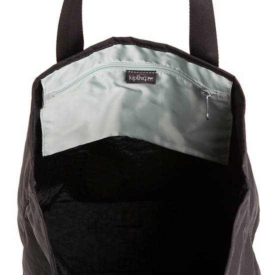 Hip Hurray Foldable Tote Bag,Black,large