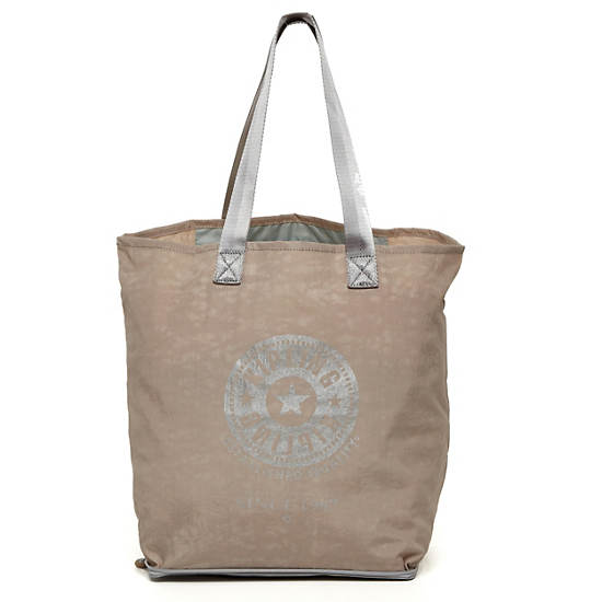 Hip Hurray Foldable Tote Bag,Caffelatte,large