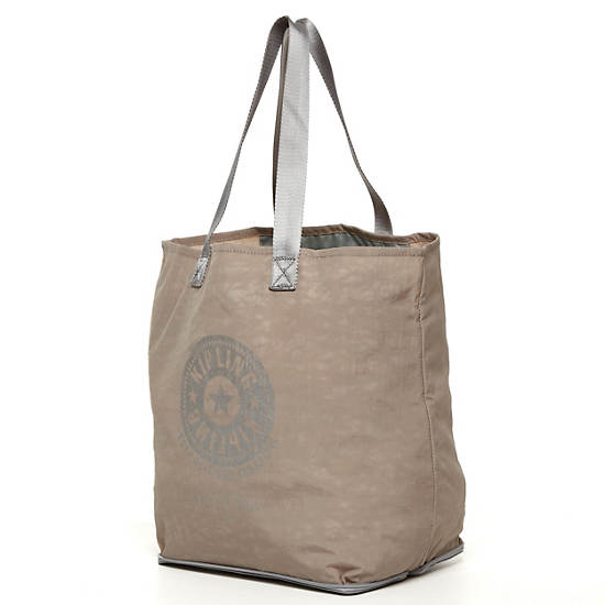 Hip Hurray Foldable Tote Bag,Caffelatte,large