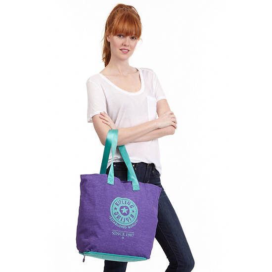 Hip Hurray Foldable Tote Bag,Honey Purple,large