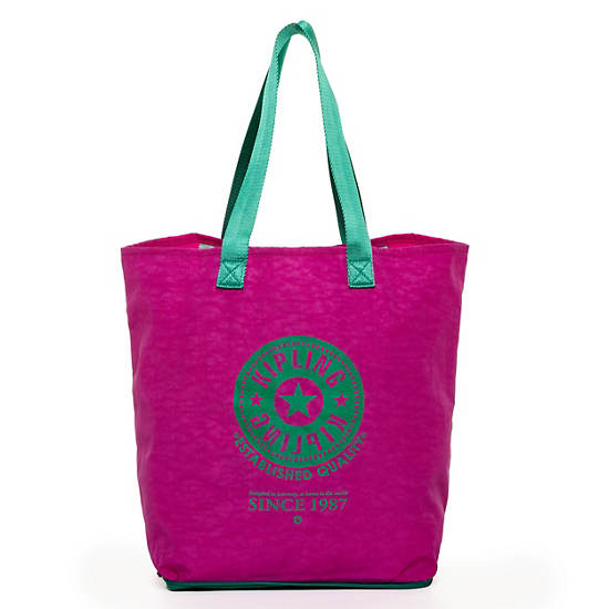 Hip Hurray Foldable Tote Bag,Orchid Cactus,large