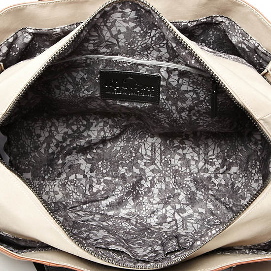 Helena Large Leather Tote,Geo Print Mix,large