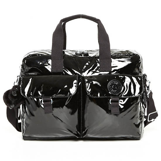 New Large Baby Bag With Changing Mat,Black Patent,large