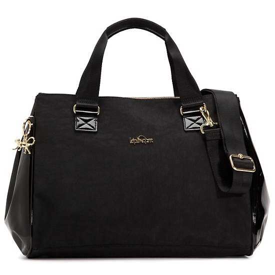 Genni Tote,Black Patent Combo,large