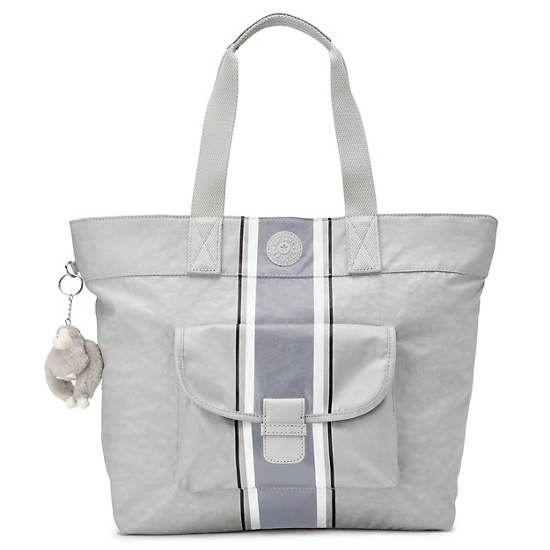 TABBY COATED TOTE BAG,Sunshine Happy,large