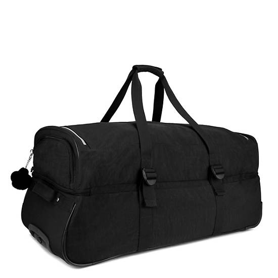 Teagan Large Wheeled Duffel,Black,large