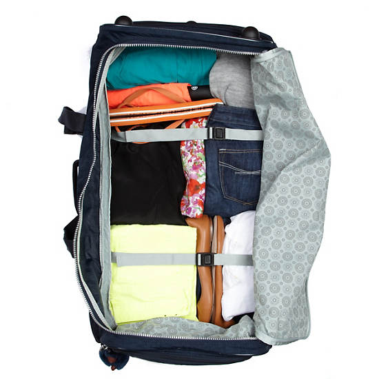 Teagan Large Wheeled Duffel,Turq Blue,large