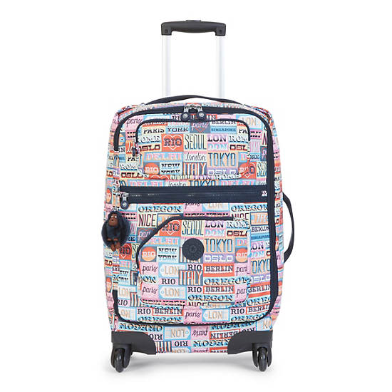 Darcey Small Printed Rolling Luggage,Hello Weekend,large
