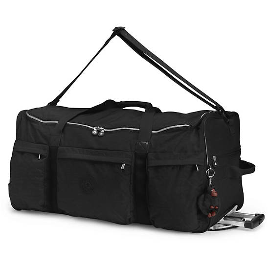 Discover Large Rolling Luggage Duffle,Black,large
