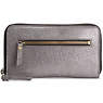 Alvis Leather Wallet,Silver Leaf Metallic,small