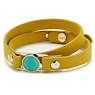 Leather Bracelet,Yellow,small