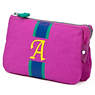 Creativity Large Pouch With Initial,Pink Orchid Multi,small