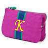 Creativity Large Pouch With Initial,Pink Orchid Multi,small