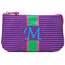Creativity Large Pouch With Initial,Orchid Stripe,small