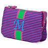 Creativity Large Pouch With Initial,Orchid Stripe,small