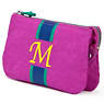 Creativity Large Pouch With Initial,Pink Orchid Multi,small