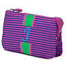 Creativity Large Pouch With Initial,Orchid Stripe,small