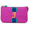 Creativity Large Pouch With Initial,Pink Orchid Multi,small