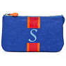 Creativity Large Pouch With Initial,Glacier Blue Multi,small