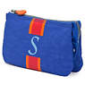 Creativity Large Pouch With Initial,Glacier Blue Multi,small